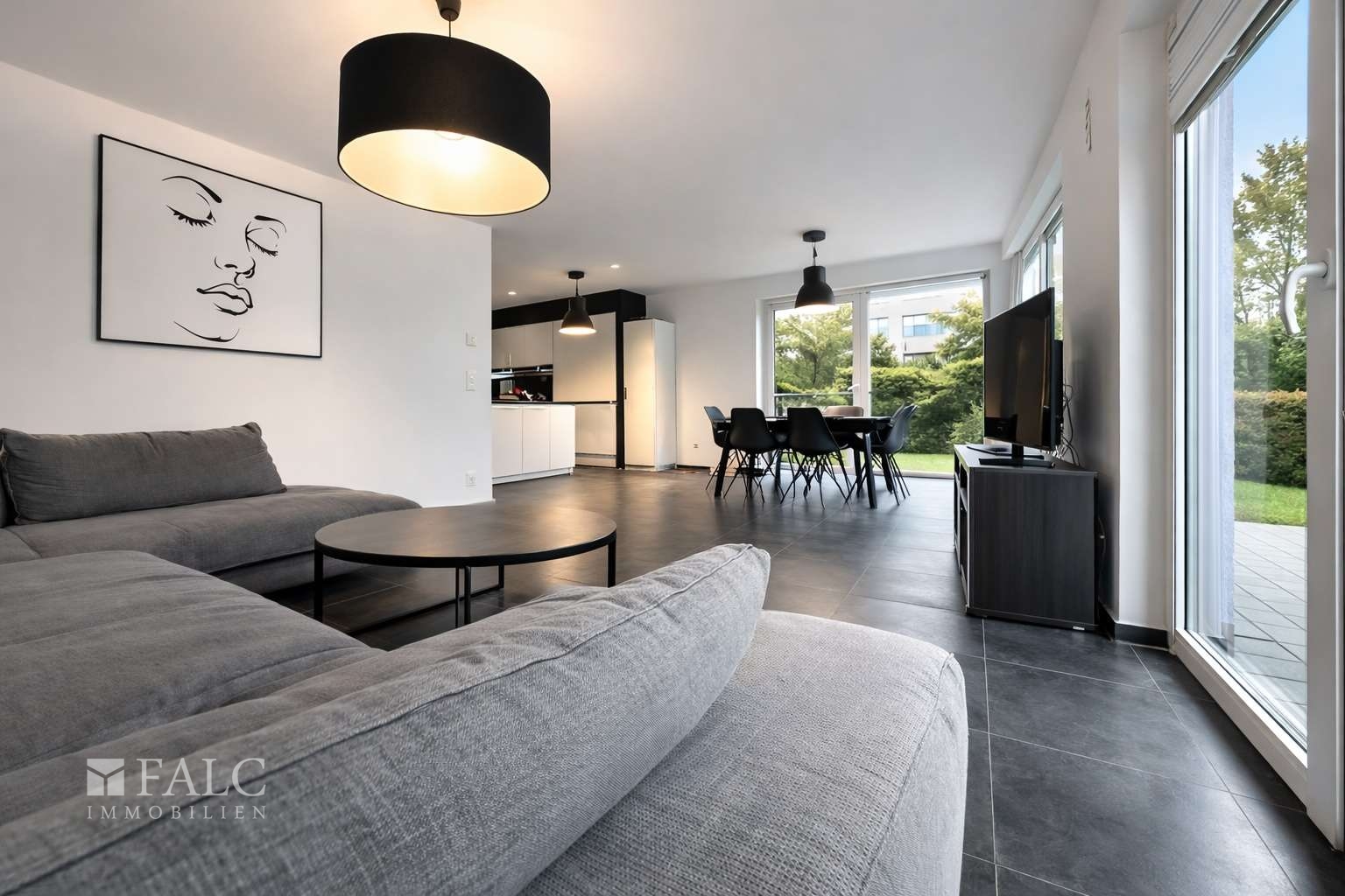 Wohnbereich mit fließenden Übergängen